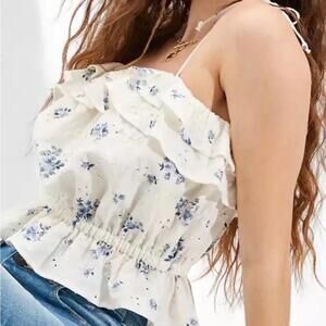 American Eagle Tank Top Floral Women’s Cottage Core Top Size Large